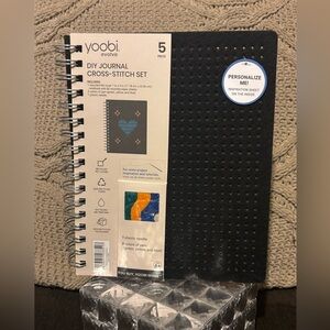 📚Yoobi Cross-Stitch Journal with Black Cover and Colorful Threads📚